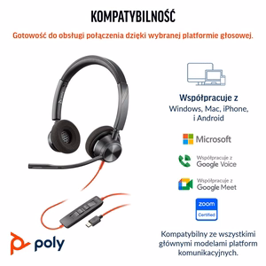 HP Poly BW 3320 stereo -M USB-C +USB-C/A