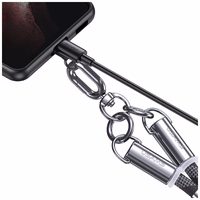 Telefoni rihm laadimiskaabliga Usams SJ745 60W USB-C - USB-C 1.2m roosa