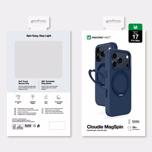 AmazingThing Cloudie iPhone 17 Pro Max Ümbris with Stand - Sinine