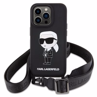 Karl Lagerfeld KLHCP15XSCBSKNK iPhone 15 Pro Max 6.7" hardcase must/must Crossbody Silicone Ikonik