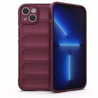 Magic Shield Case ümbris iPhone 14 Plus'ile elastne soomustatud ümbris burgundia värvusega