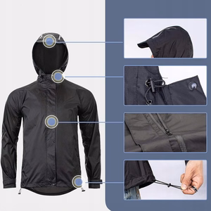 Rockbros YPY013BK3XL hingav tuulekindel vihmajope XXXL - must