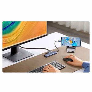 Ugreen CM511 20956A 6in1 jaotur USB-C - HDMI / 3x USB-A 3.0 / SD/TF kaardilugeja - hall