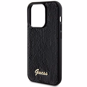 Guess Sequin Script Metal чехол для iPhone 13 Pro / 13 - чёрный