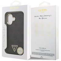 GUESS ümbris jaoks IPHONE 17 compatible with MagSafe GUHMP17SP4GTDGMK (4G PU W/ Triangle Logo) kuldne must