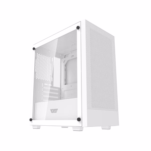 Darkflash M305 arvutikorpus ilma ventilaatoriteta (valge)