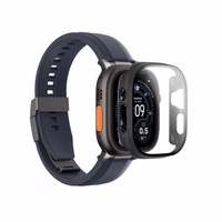 AmazingThing Radix Klaas Ekraanikaitse koos Ümbris jaoks Apple Kell UItra 3 49mm - must