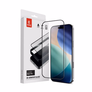 Crong 3D Armor Glass karastatud ekraanikaitseklaas seadmele iPhone 17 Pro koos paigaldusraamiga