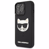 Karl Lagerfeldi 3D kummist Choupette ümbris iPhone 13 Pro / iPhone 13 jaoks - must