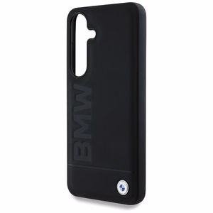 BMW Leather Big Wordmark Ümbris jaoks Samsung Galaxy S25+ - must
