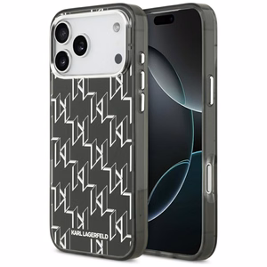 Karl Lagerfeld IML KL Monogram MagSafe Ümbris jaoks iPhone 17 Pro Max - Must