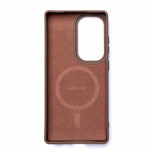 Wozinsky Carbon Fiber Ümbris with MagSafe jaoks Samsung Galaxy S25 - Brown