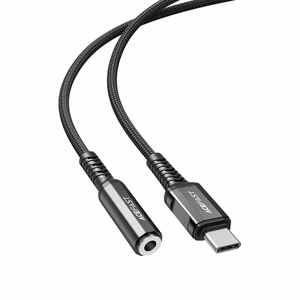 Acefast audio kaabel USB Type C - 3.5mm mini jack (female) 18cm, DAC, AUX must (C1-07 must)