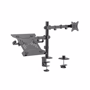 17"-32" Monitor Arm koos 10”-15.6” Laptop Tray