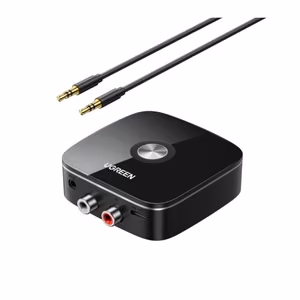 Bluetooth adapter vastuvõtja Ugreen CM123 2xRCA/AUX Bluetooth 5.0 must (30445)