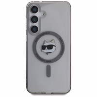 Karl Lagerfeld Button Choupette Head Printed Logo MagSafe Samsung Galaxy S25 ümbris must
