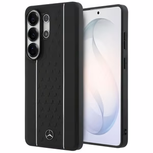 Mercedes Laurel Leaves Vertical Stripes MagSafe Ümbris for Samsung Galaxy S26 Ultra - must and valge