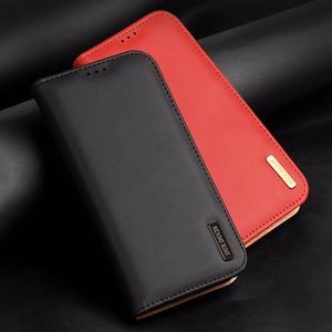 Dux Ducis Hivo Nahast Flip Cover Ehtne nahast rahakott kaartide ja dokumentide jaoks Samsung Galaxy S22 + (S22 Plus) Sinine