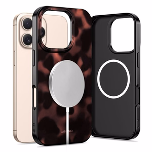 Tech-Protect Lamano MagSafe ümbris jaoks iPhone 16 Pro - must and punane