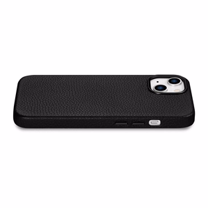 iCarer Litchi Premium nahkkott iPhone 14 Plus magnetiline nahkkott MagSafe must (WMI14220711-BK)
