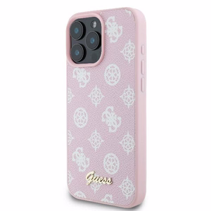 Guess Peony Script Logo MagSafe iPhone 16 Pro Ümbris - roosa