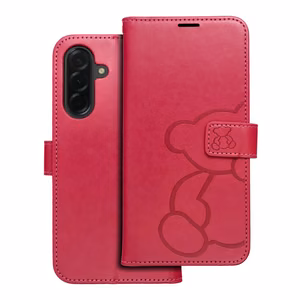 MEZZO Book ümbris jaoks SAMSUNG A36 5G teddy bear magenta
