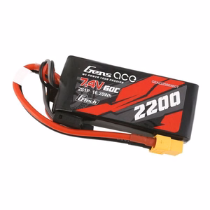 Аккумулятор GensAce G-Tech LiPo 2200 мА·ч, 7,4 В, 60C, 2S1P, разъем XT60