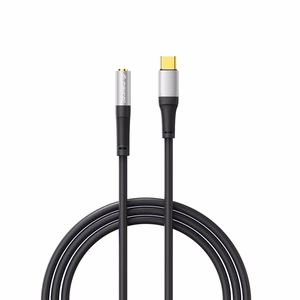 Must 1 m helikaabel Orico AXC: USB-C – 3,5 mm jack