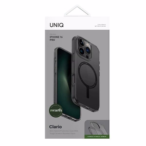 Uniq Clario ümbris iPhone 16 Pro 6.3" Magclick Charging smoke/smoke