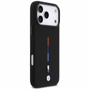 BMW M Silicon Tricolor Line MagSafe Ümbris jaoks iPhone 17 Pro Max - must