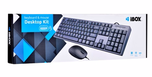 iBox IKMS606 klaviatuur koos hiirega koduks USB QWERTY UK English must