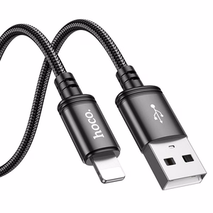 Кабель USB A to Lightning Hoco 2,4A 3 m X91 черный