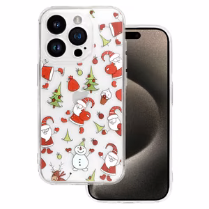 TEL PROTECT Christmas Clear Ümbris jaoks Iphone 15 Pro Max Design 1