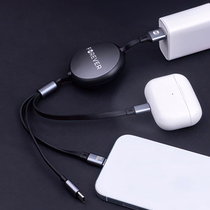 Forever 3in1 kaabel USB - Lightning + 2x USB-C 1,2 m 100W must