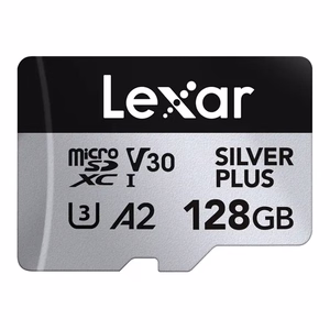 Карта памяти Lexar High-Performance Silver Plus microSDXC 128 ГБ + адаптер