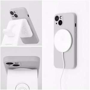 Case for Samsung S26 PLUS Silicone Mag Cover compatible with MagSafe (camera protection) titanium gray