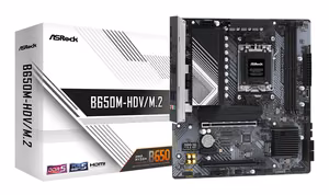 Asrock B650M-HDV/M.2 emaplaat AMD B650 Socket AM5 micro ATX