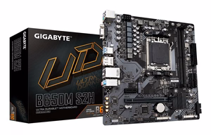 GIGABYTE B650M S2H emaplaat - AMD Ryzen 9000 Series CPUs, 5+2+2 Phases VRM, up to 6400MHz DDR5 (OC), 1xPCIe 4.0 M.2, GbE LAN, USB 3.2 Gen 1