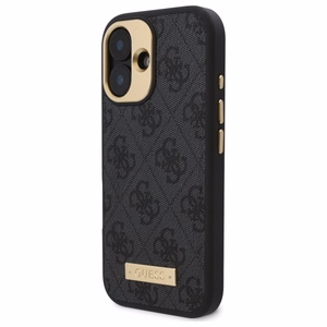 Guess 4G Logo Plate MagSafe iPhone 16 Ümbris - must