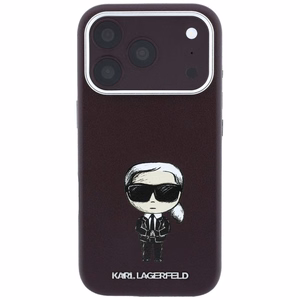 KARL LAGERFELD ümbris mudelile IPHONE 18 Pro Max/ 17 Pro Max ühildub MagSafe'iga (Smooth Ikonik Sketch) (värv: bordoopunane)
