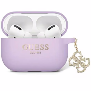 Guess GUAP2LECG4U ümbris jaoks AirPods Pro 2 cover - lilla Liquid Silicone Glitter Triangle Charm