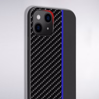 Tel Protect CARBON Ümbris jaoks Xiaomi Redmi Note 11 5G/Note 11S 5G/Poco M4 Pro 5G Must with sinine stripe