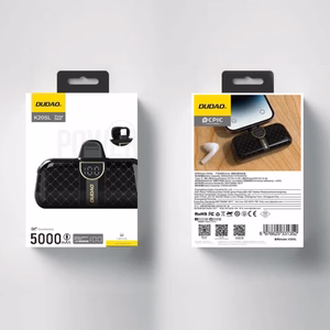 Akupank Dudao K20SL must 5000mAh + integreeritud Lightning ühendus