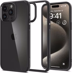 Spigen Ultra Hybrid iPhone 15 Pro Ümbris - Matte must