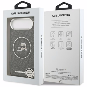 Karl Lagerfeld IML Glitter Karl & Choupette Heads Logo MagSafe iPhone Air Ümbris - Must