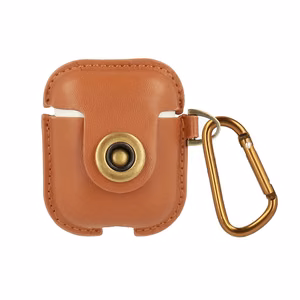 Leather Ümbris jaoks Airpods - Light brown