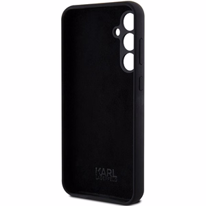 Karl Lagerfeld Silicone Ikonik Metal Pin ümbris jaoks Samsung Galaxy S23 FE - must