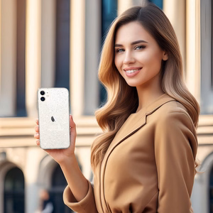 Crystal Glitter Ümbris jaoks Iphone 11 Hõbedane