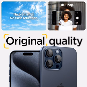 Spigen Optik.tR EZ Fit защита камеры для iPhone 14 Pro / Pro Max / 15 Pro / Pro Max - Titanium Blue 2 шт.
