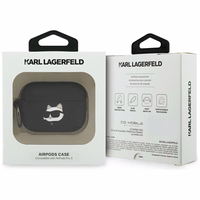 Karl Lagerfeld Silicone Choupette Head 3D Ümbris jaoks AirPods Pro 3 - must